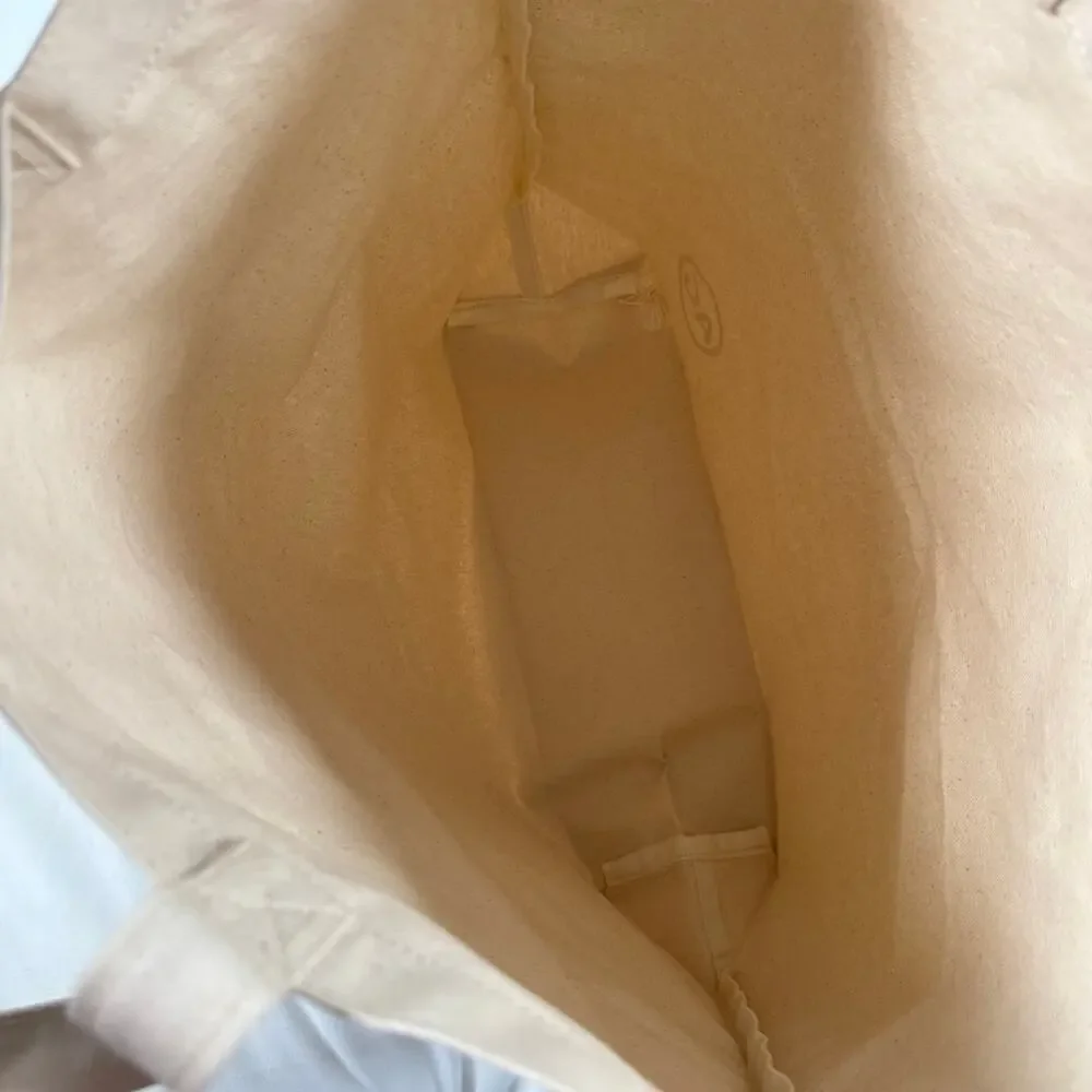 AG Adriano Goldschmied Cotton Canvas Tote Bag 18x15 Beige